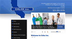 Desktop Screenshot of caloxinc.com